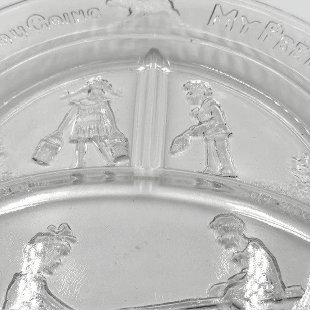 Tiara Exclusives Nursery Rhyme Divided Glass Plate See-Saw Margery Daw 8.5